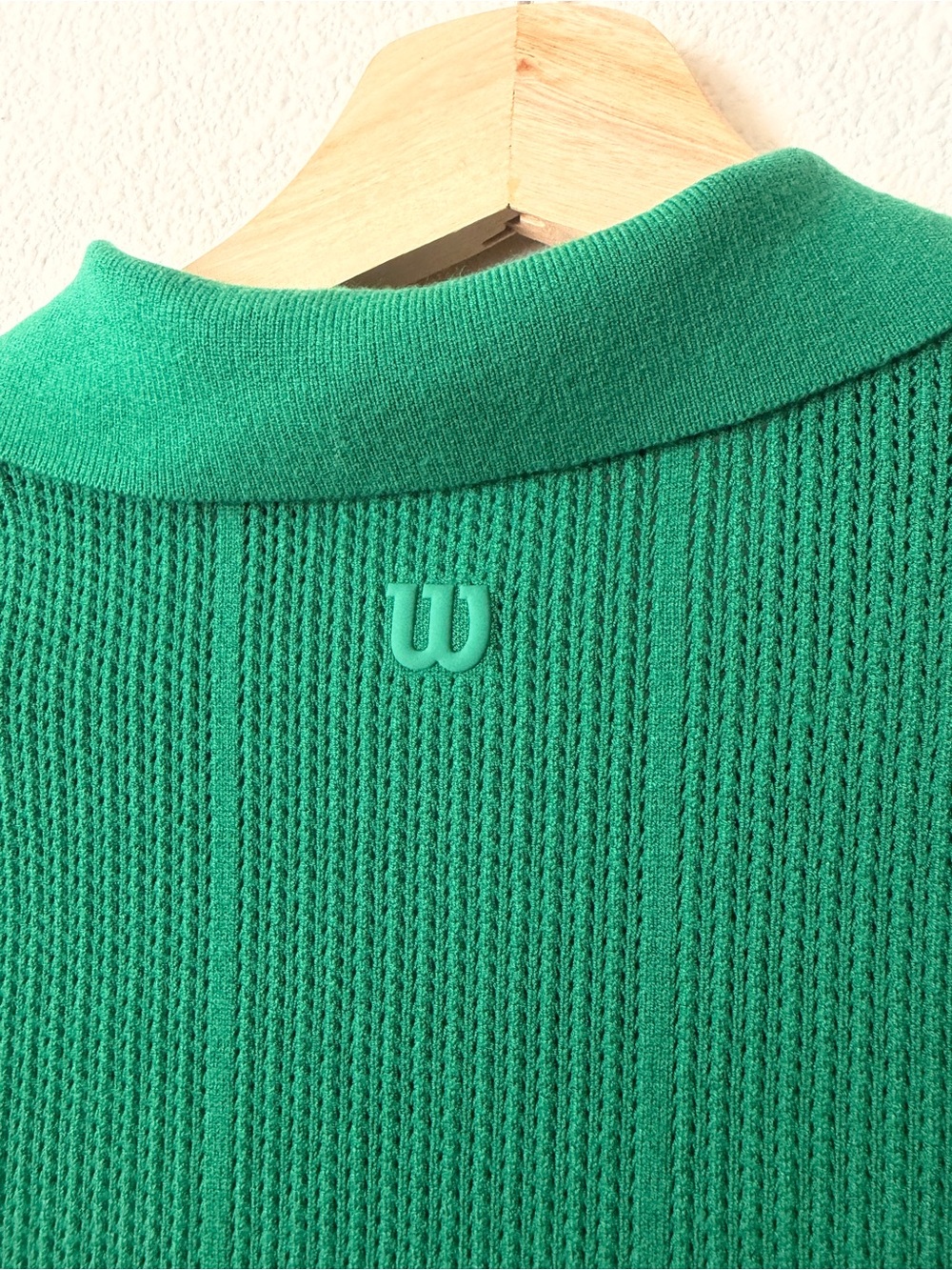 Wilson MEDIUM Essex short sleeve knit polo shirt in Club Green - Picture 6 of 8